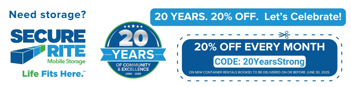 Best Storage Company Secure-Rite Celebrating 20 Years
