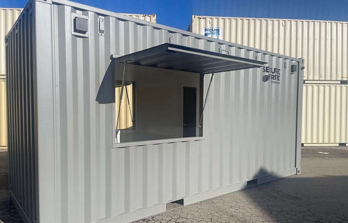 The Compact Genius of a Shipping Container Booth for Ticketing, Events and More!