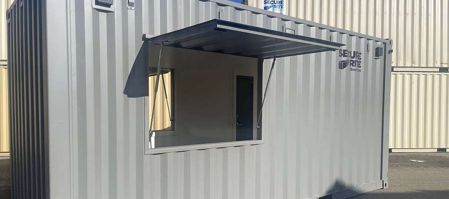 The Compact Genius of a Shipping Container Booth for Ticketing, Events and More!